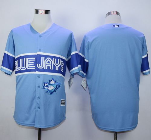 Blue Jays Blank Light Blue Exclusive New Cool Base Stitched MLB Jersey - Click Image to Close